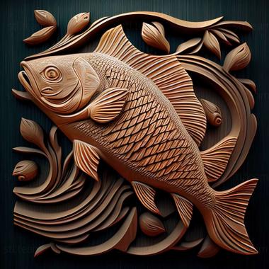 3D model Macropod fish (STL)